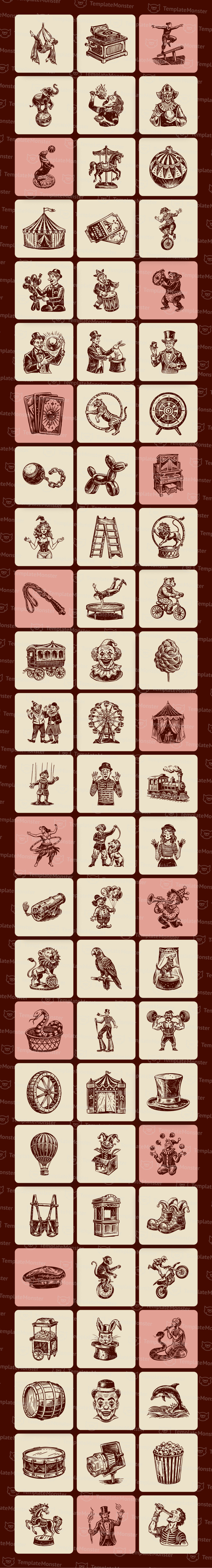 Vintage Circus Illustration Set - Features Image 1