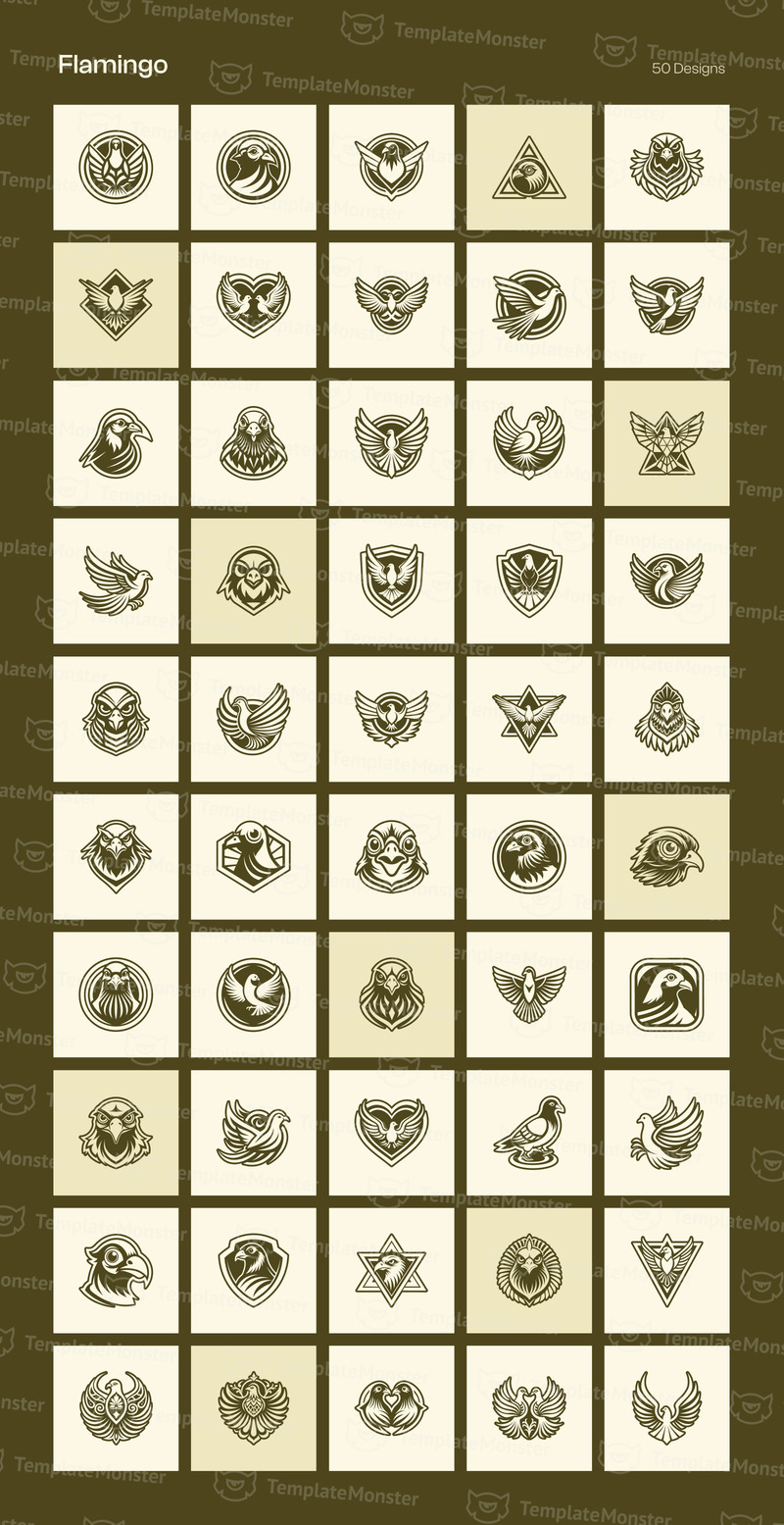 Набор для создания логотипа Modern Birds - Features Image 4