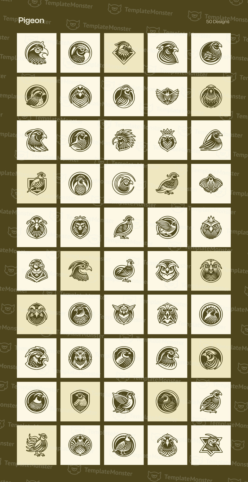 Набор для создания логотипа Modern Birds - Features Image 16