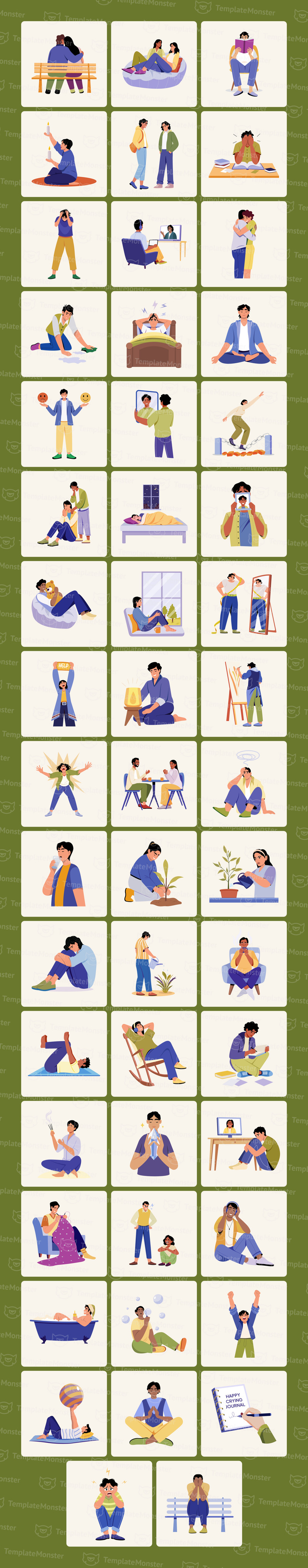 Mental Health Illustration Set - Features Image 1