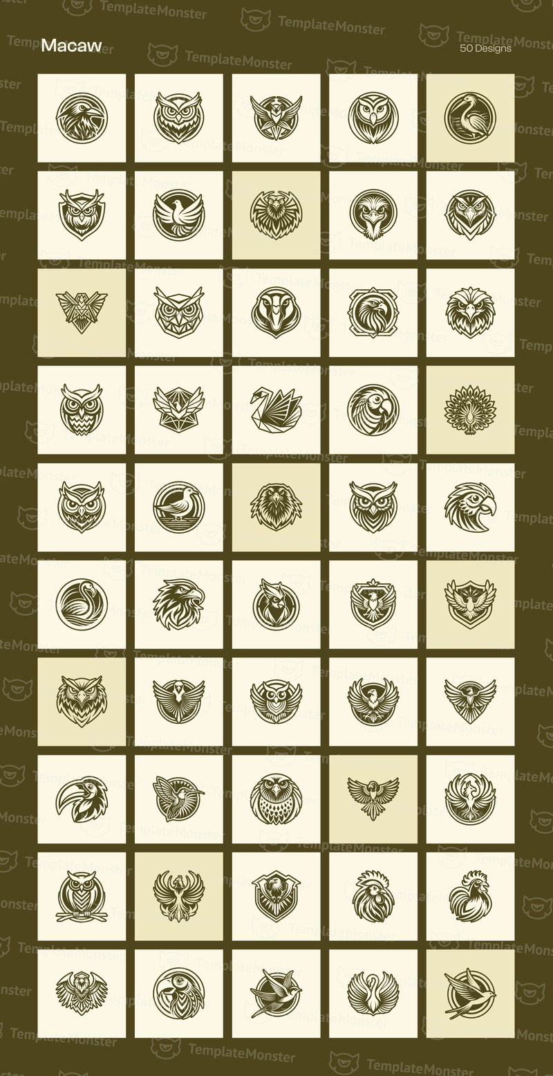 Набор для создания логотипа Modern Birds - Features Image 26