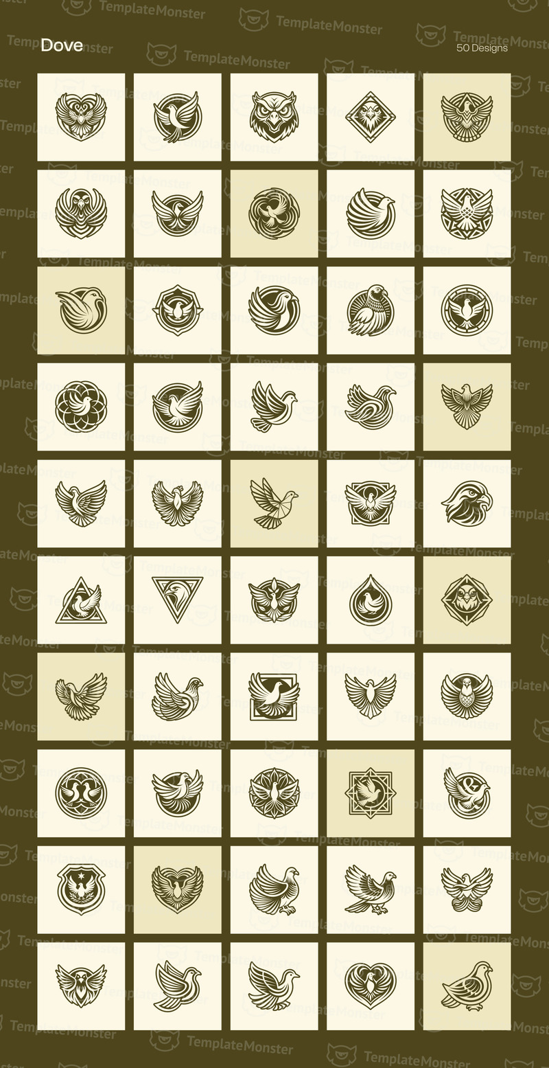 Набор для создания логотипа Modern Birds - Features Image 30