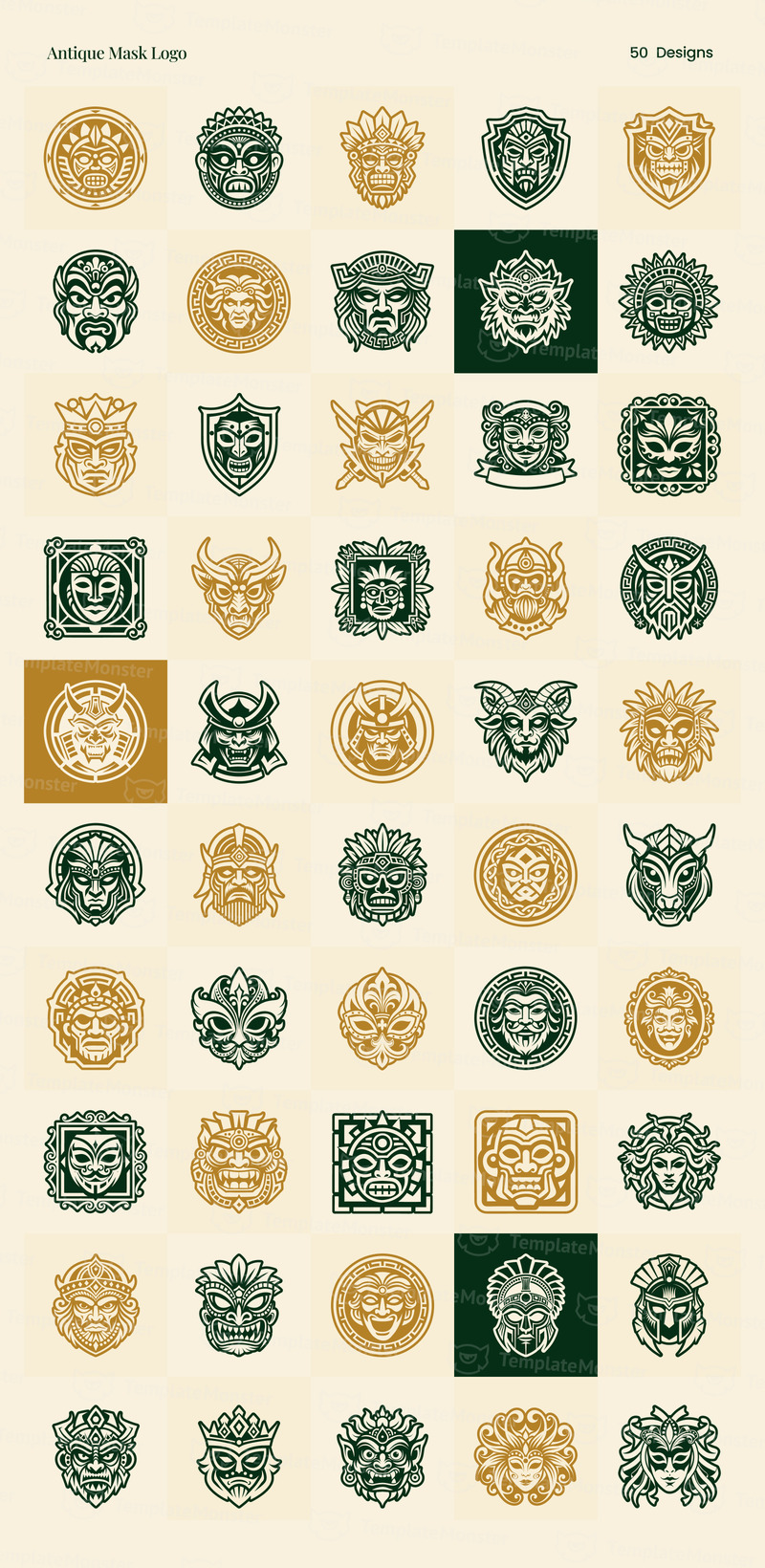 Современный антикварный набор логотипов - Features Image 23