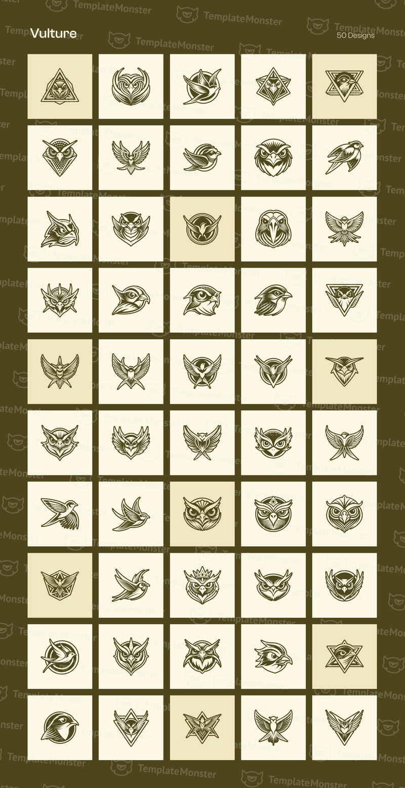 Набор для создания логотипа Modern Birds - Features Image 17