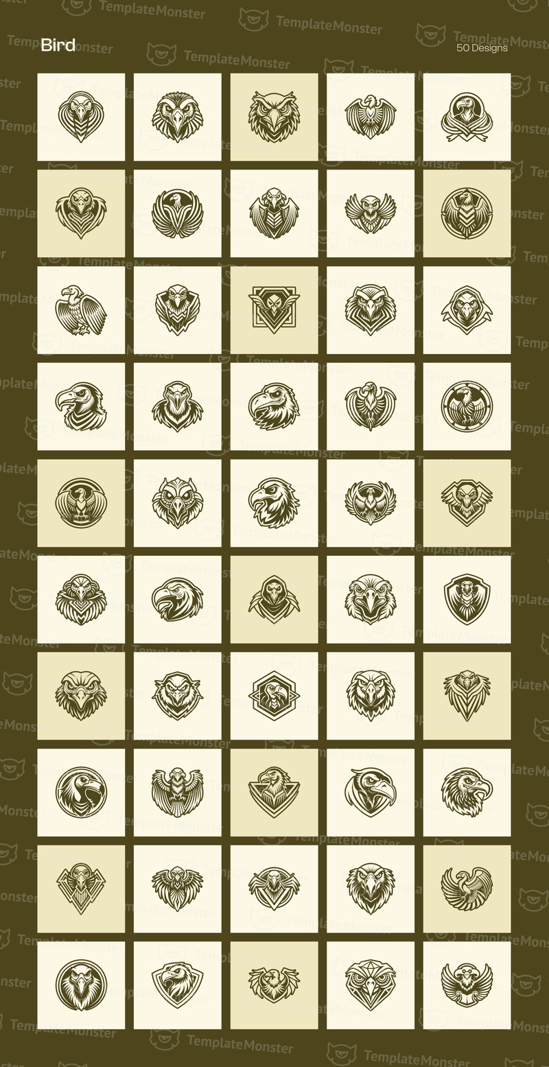 Набор для создания логотипа Modern Birds - Features Image 10