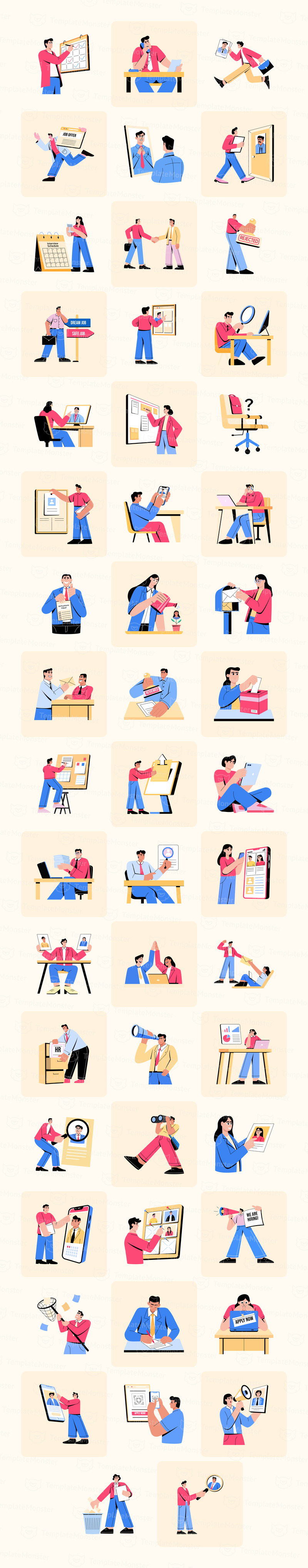 Hiring Illustrations Art Set - Features Image 1