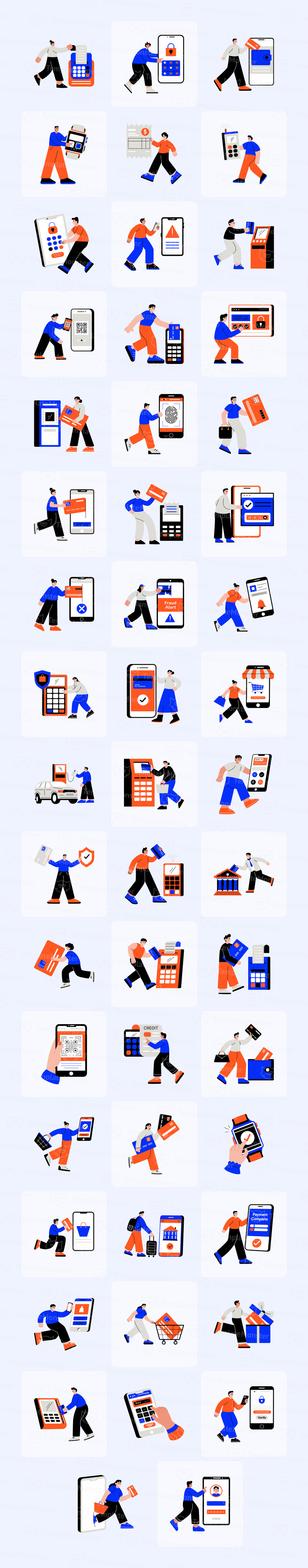 Kredi Kartı İllüstrasyon Sanat Seti - Features Image 1