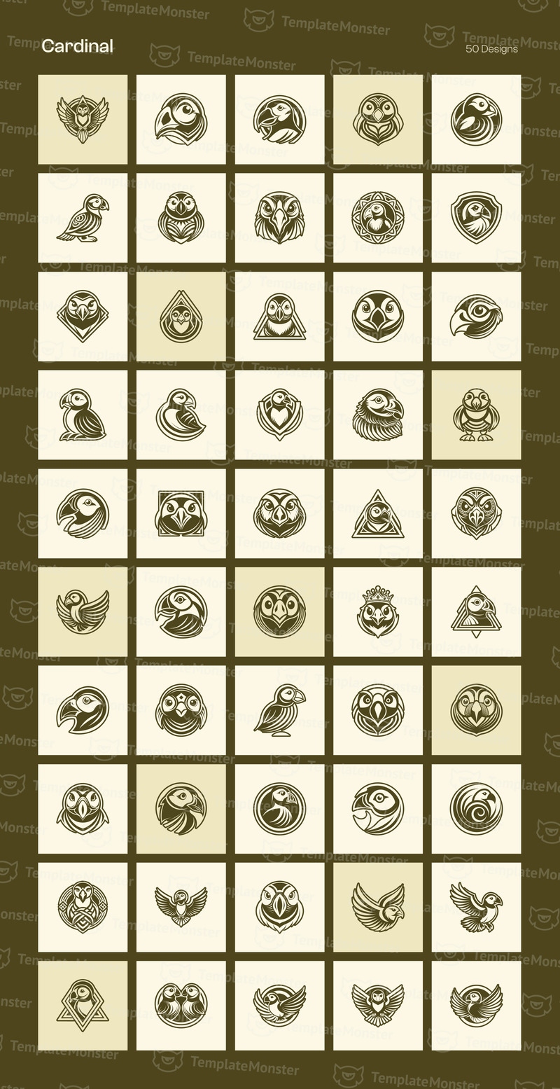 Набор для создания логотипа Modern Birds - Features Image 12