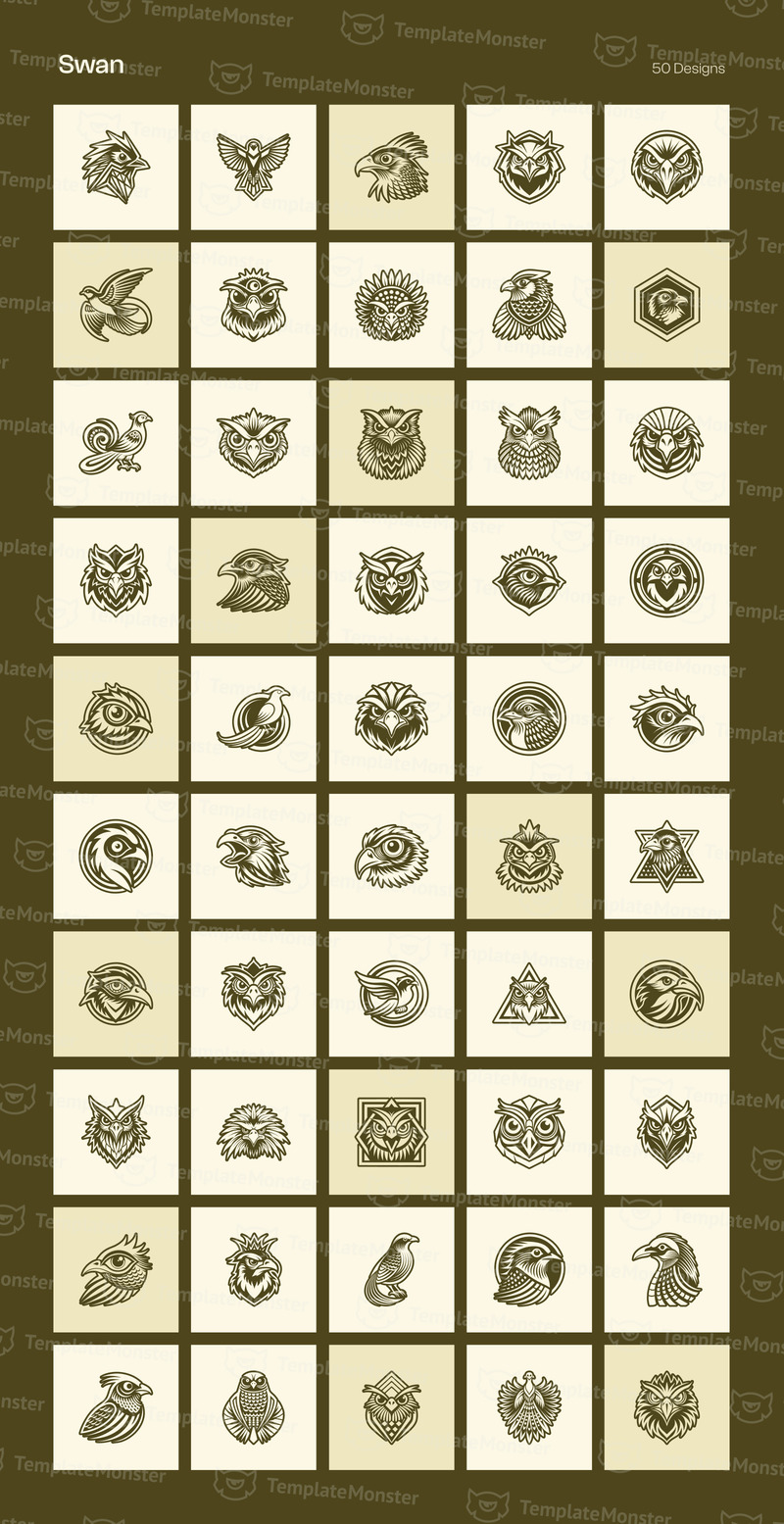 Набор для создания логотипа Modern Birds - Features Image 14