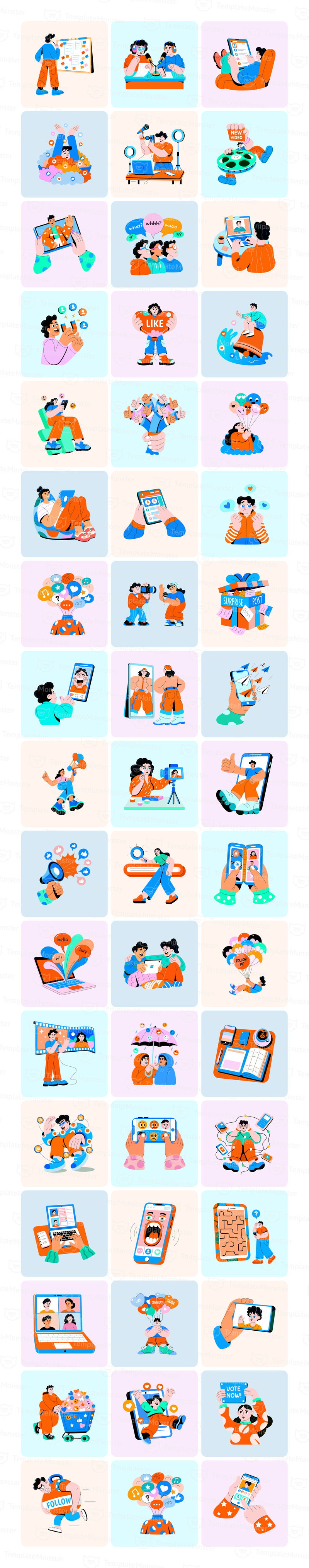 Social Media Illustration Art Set - Features Image 1