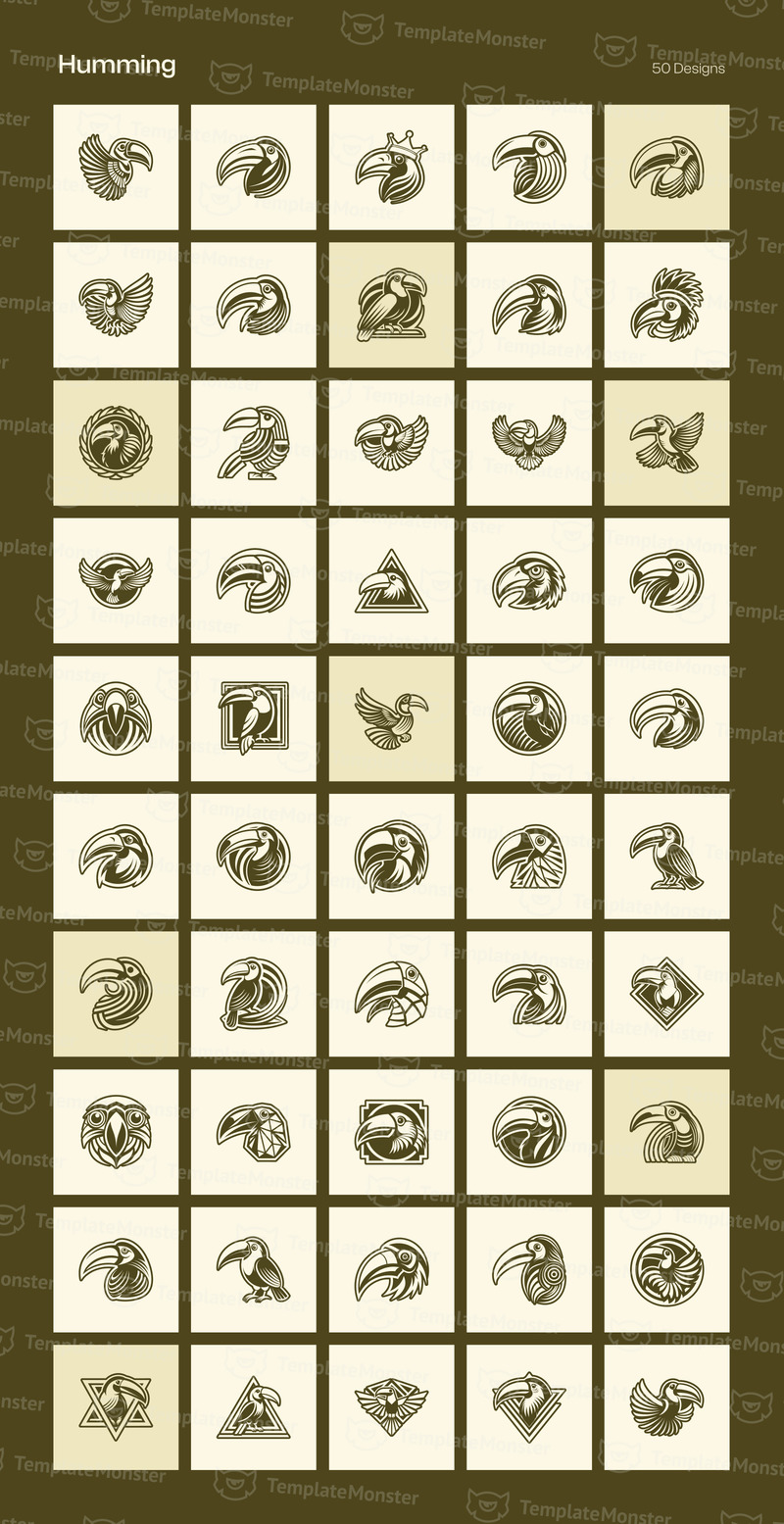 Набор для создания логотипа Modern Birds - Features Image 2