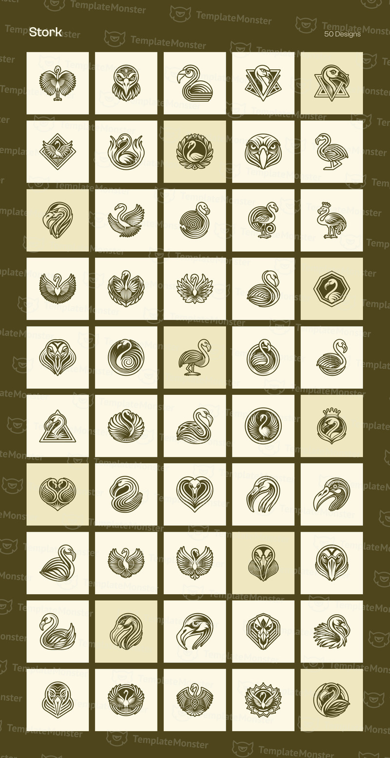 Набор для создания логотипа Modern Birds - Features Image 19