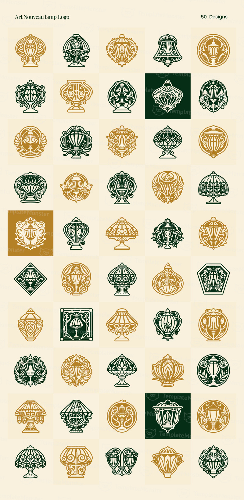 Современный антикварный набор логотипов - Features Image 18