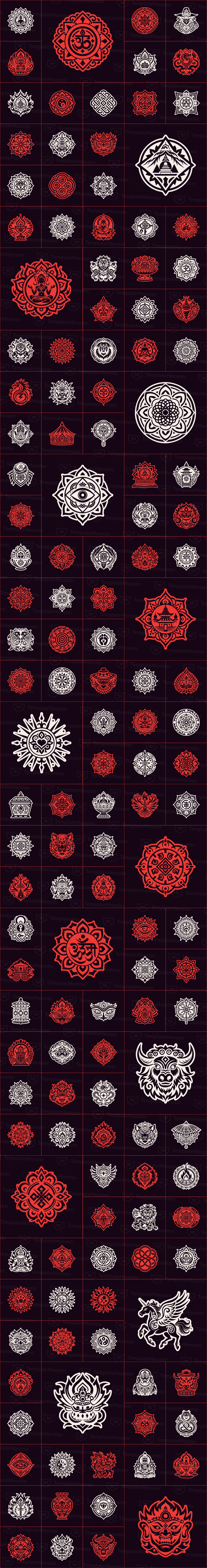 Modern Tibetan Symbols Set - Features Image 1