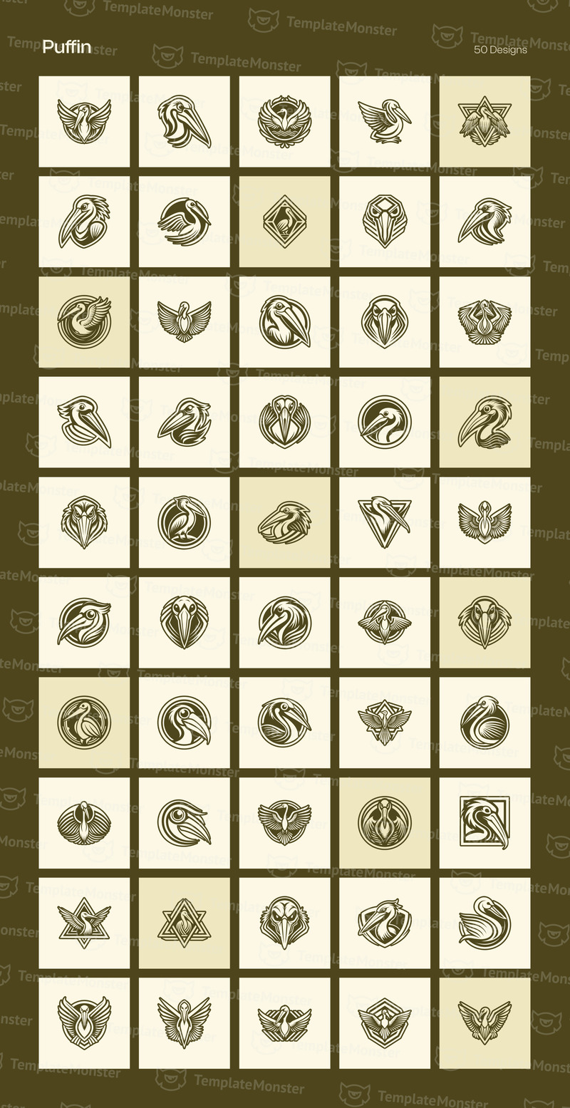 Набор для создания логотипа Modern Birds - Features Image 27