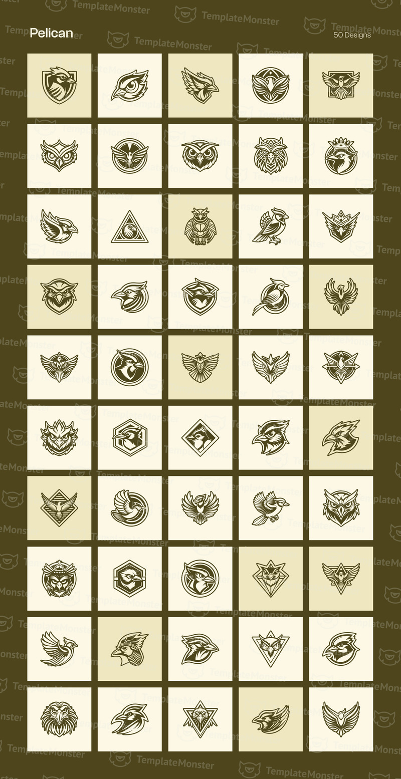 Набор для создания логотипа Modern Birds - Features Image 15