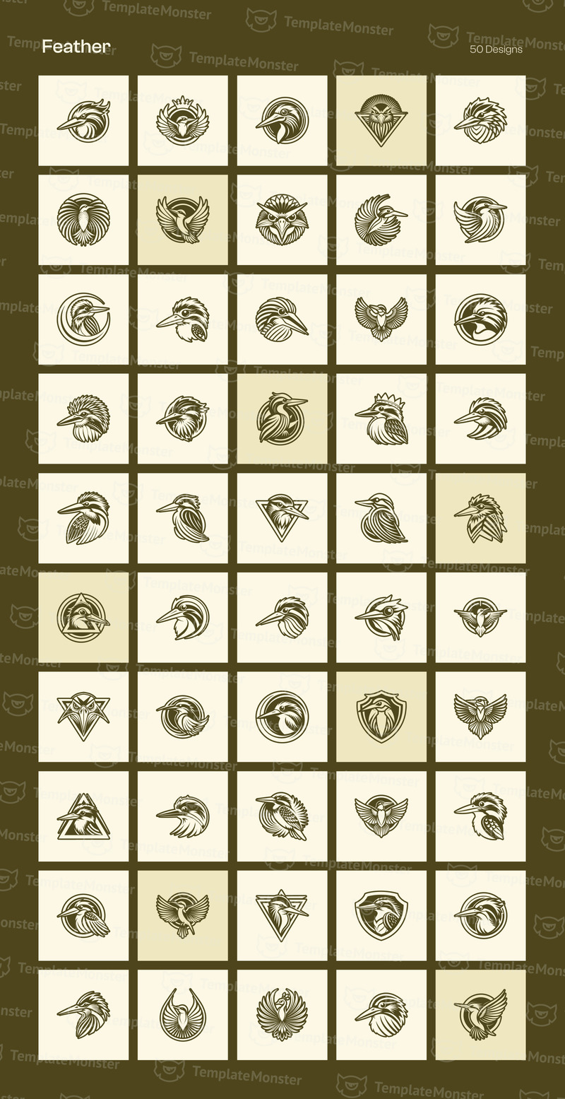 Набор для создания логотипа Modern Birds - Features Image 5