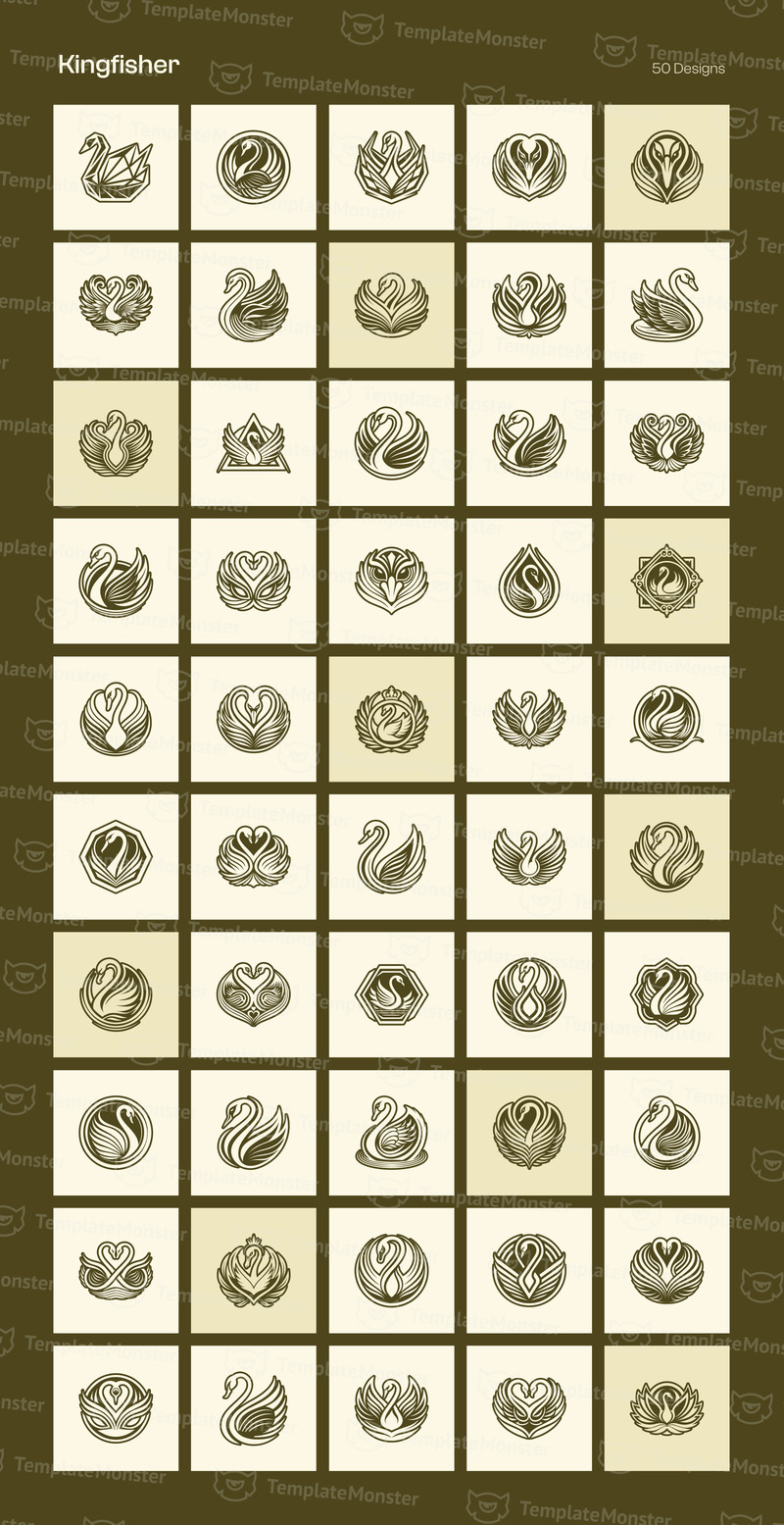 Набор для создания логотипа Modern Birds - Features Image 21