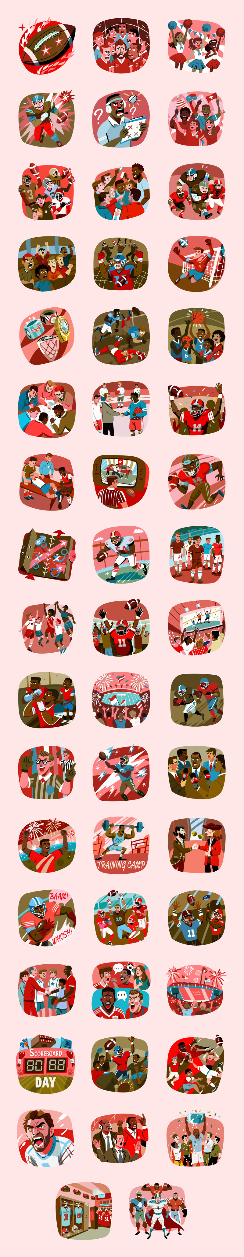 Sports Illustrated NFL vektorillustrationer - Features Image 1