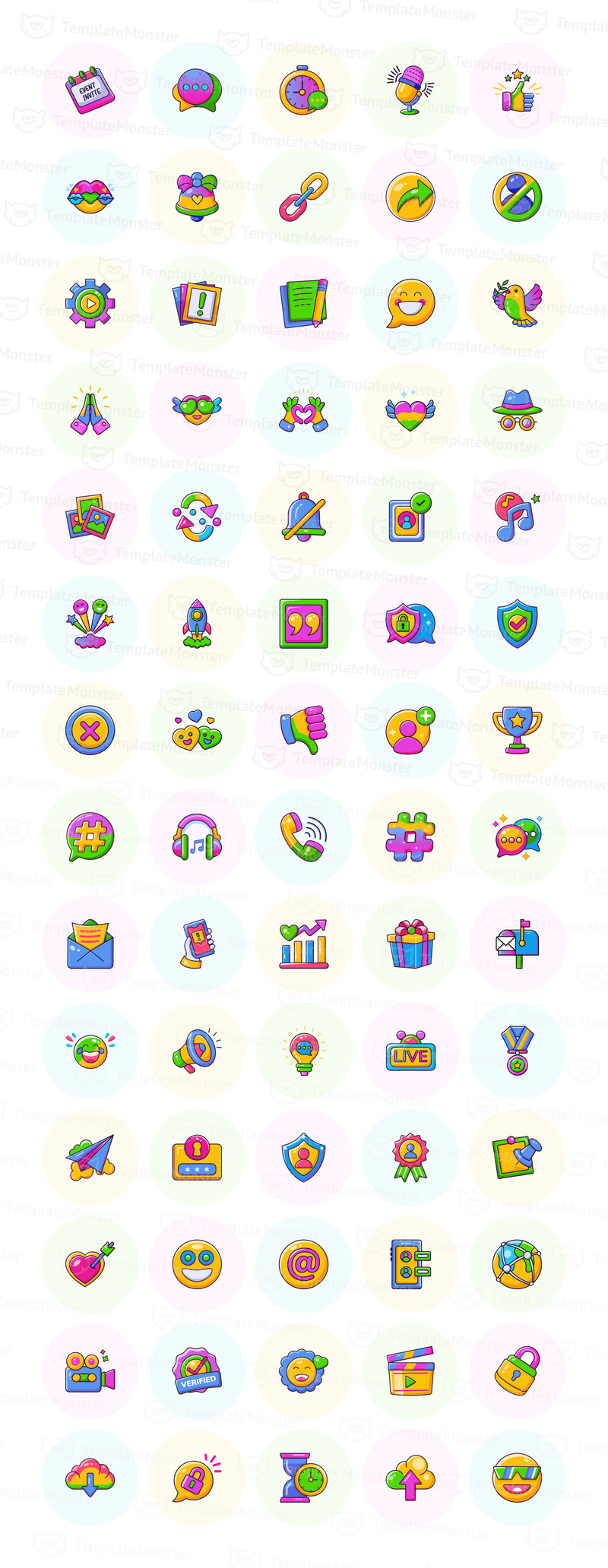 Chat and Social Media Icons - Features Image 1