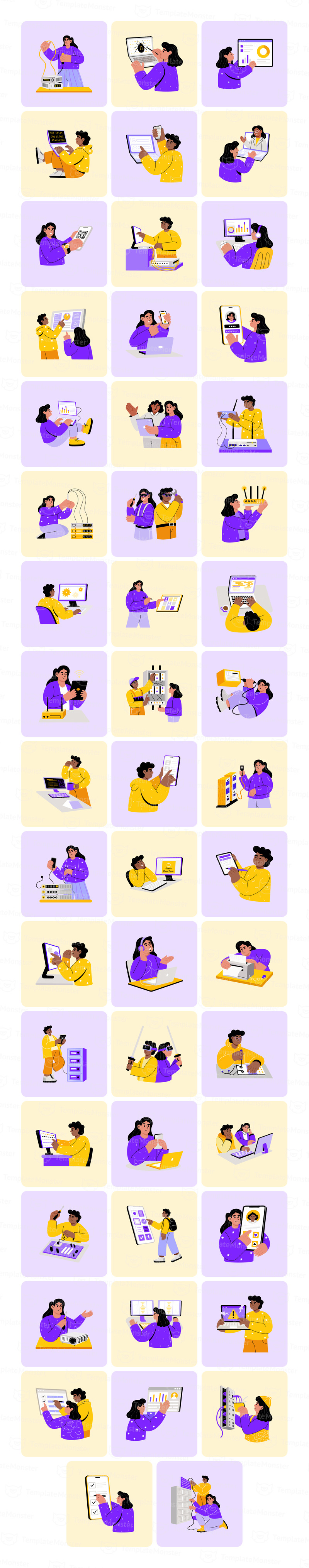 Modern IT Illustration Art Set - Features Image 1