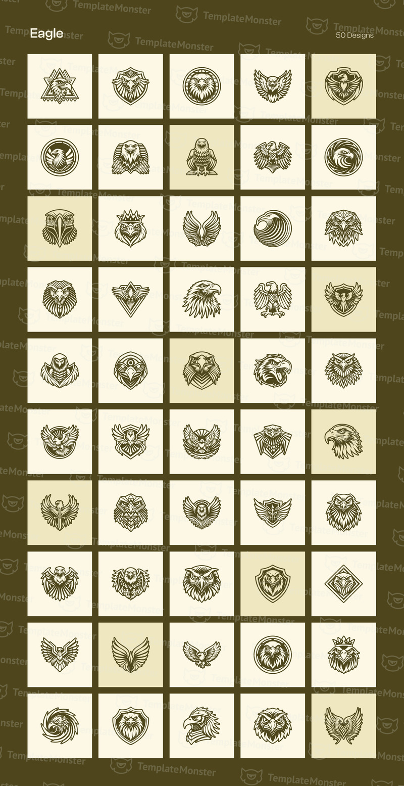 Набор для создания логотипа Modern Birds - Features Image 1