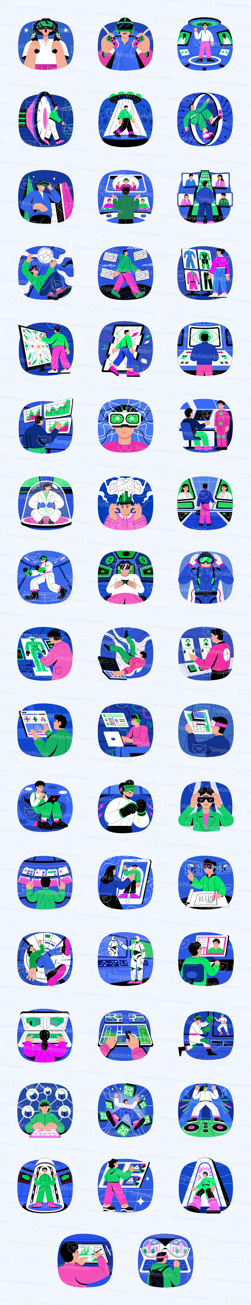 Metaverse Technology Illustration Set - Features Image 1