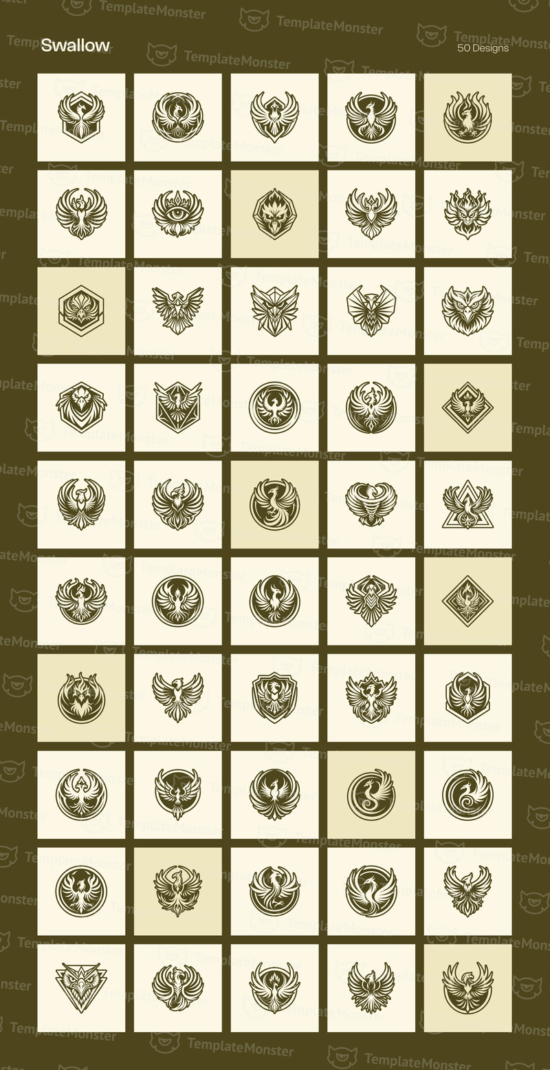 Набор для создания логотипа Modern Birds - Features Image 23