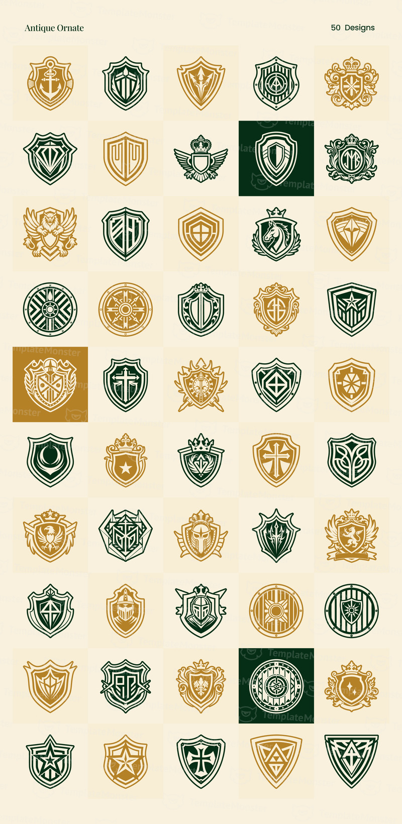 Современный антикварный набор логотипов - Features Image 12