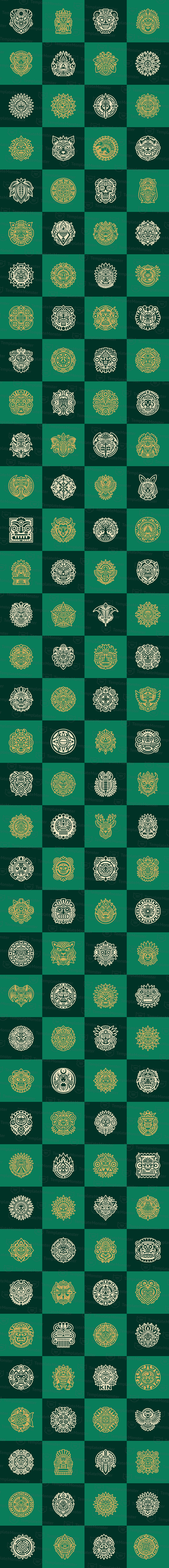 Moderna Glyph Maya-symboler - Features Image 1
