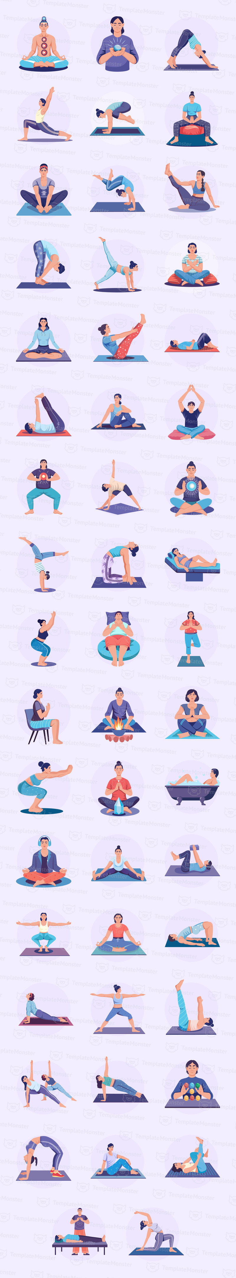 Набір ілюстрацій для медитації - Features Image 1