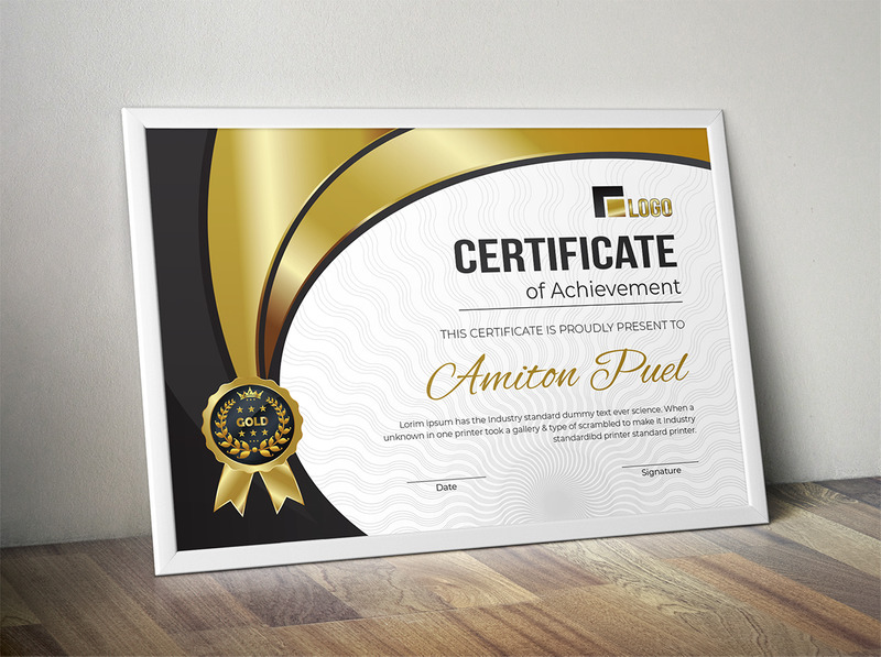 Gold Certificate Template - Features Image 3