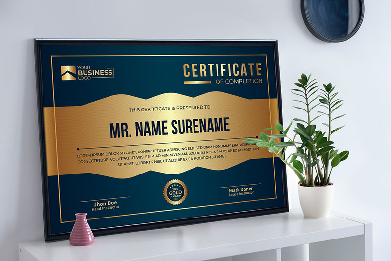 Gold Certificate Template - Features Image 4
