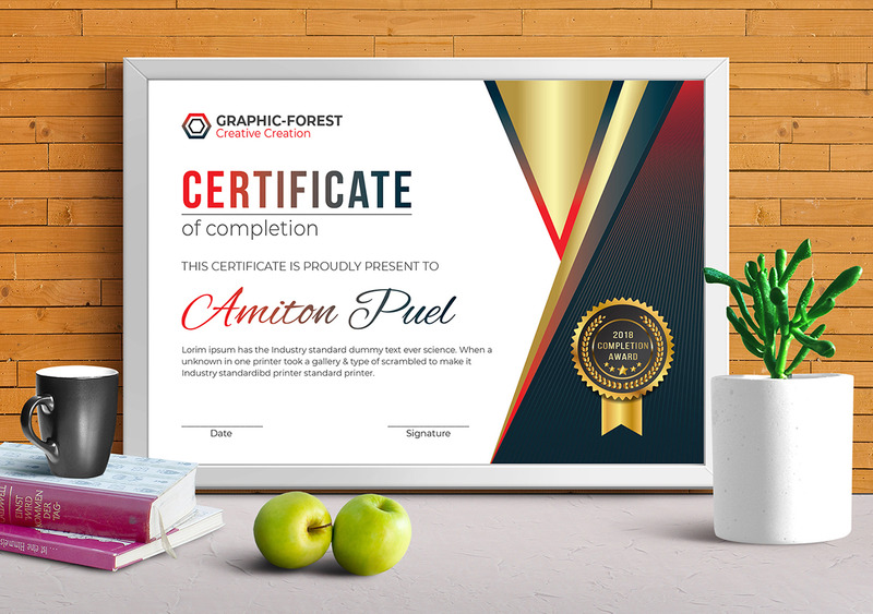 Gold Certificate Template - Features Image 13