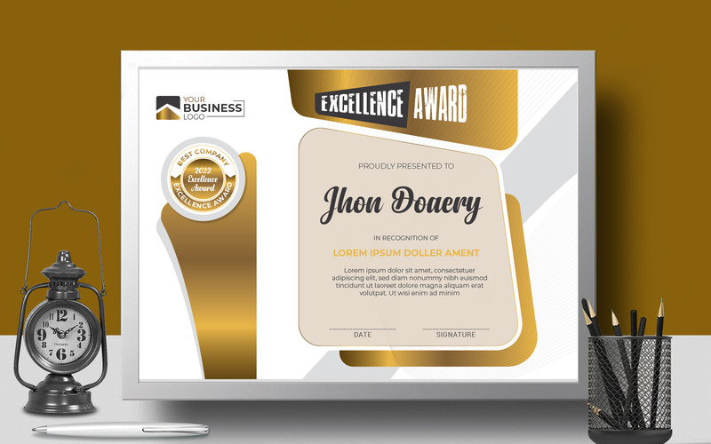 Gold Certificate Template - Features Image 15