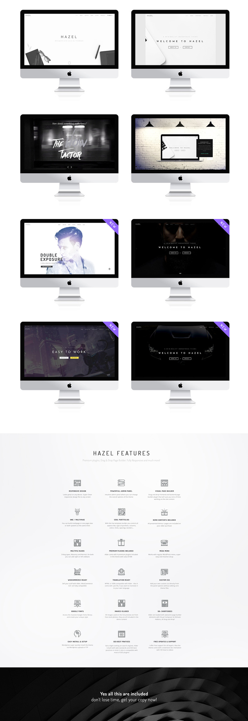 Hazel - Clean Minimalist Multi-Purpose WordPress Theme - Features Image 4