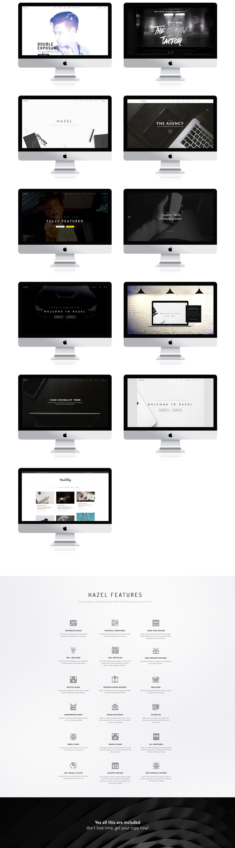 Hazel - Clean Minimalist Multi-Purpose WordPress Theme - Features Image 4