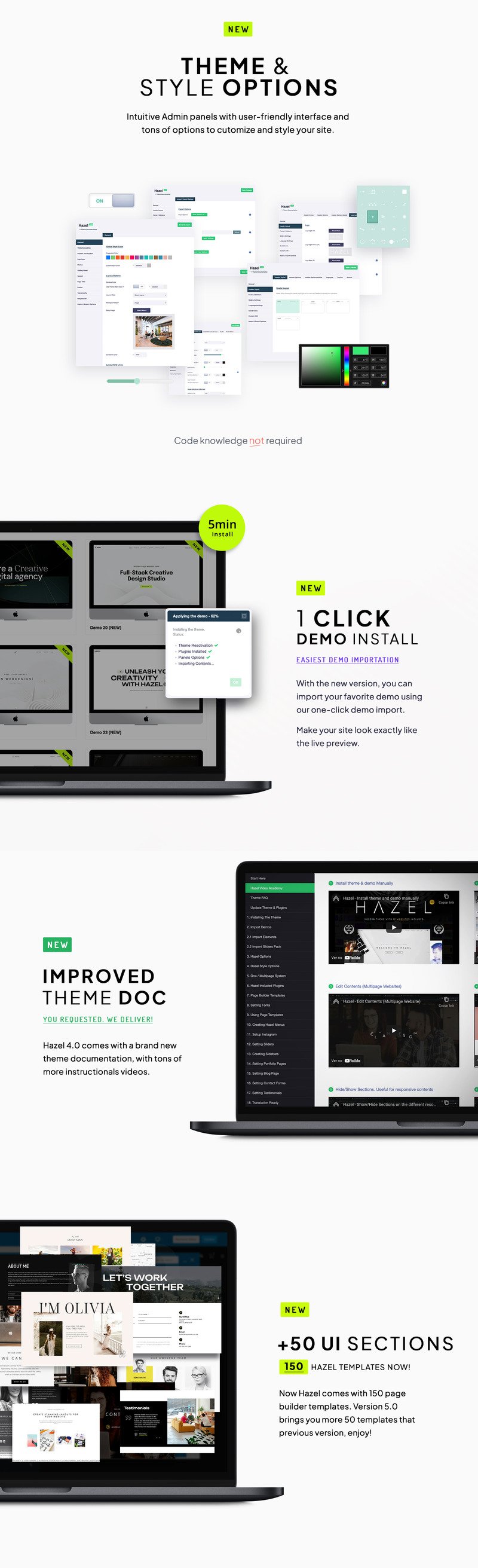 Hazel - Clean Minimalist Multi-Purpose WordPress Theme - Features Image 2