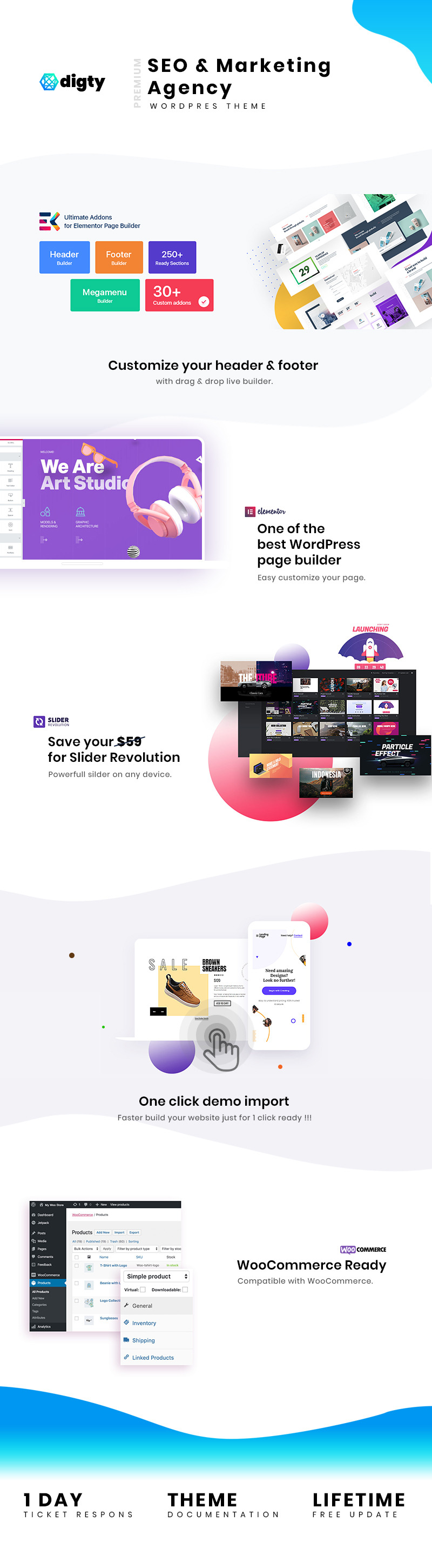 Digty - SEO & Marketing Agentur WordPress Theme - Features Image 1