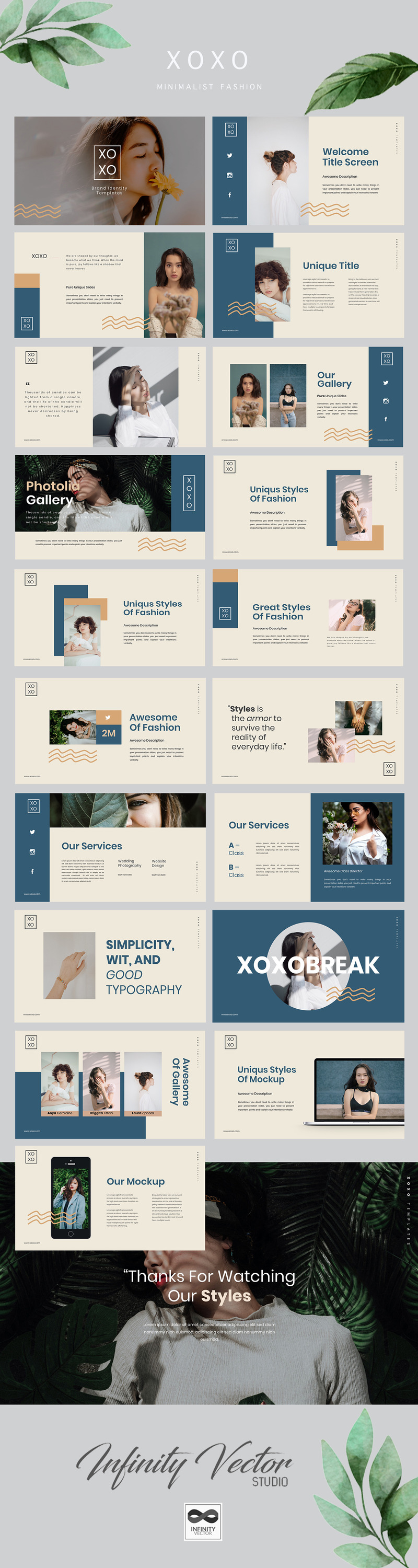 Xoxo Lookbook Powerpoint Templates - Features Image 1