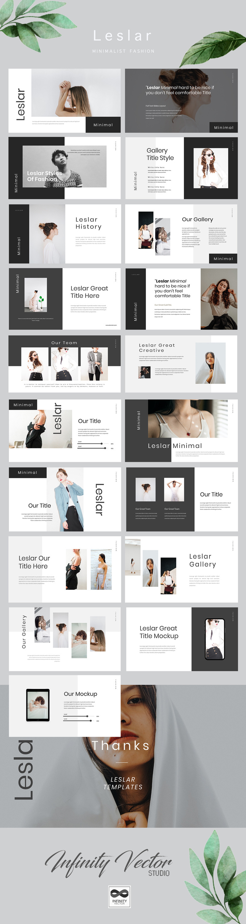 Leslar Minimal Google Slides - Features Image 1