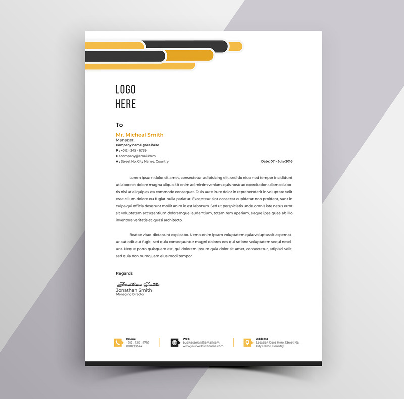 Letterhead Pad Template Word Apple Pages Google Docs - Features Image 2