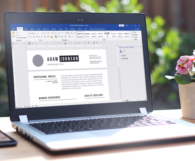 Чистий шаблон резюме з можливістю редагування у форматі MS Word Apple Pages - Features Image 7