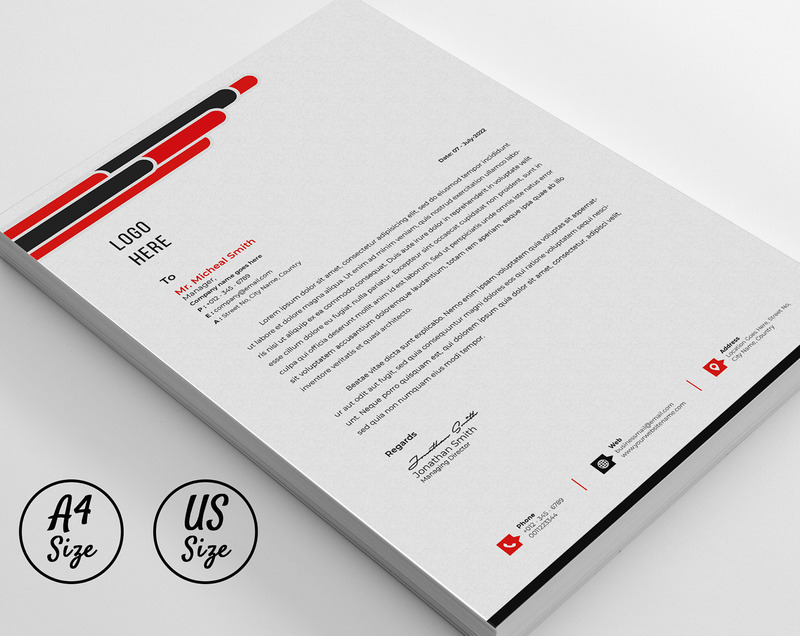 Letterhead Pad Template Word Apple Pages Google Docs - Features Image 3