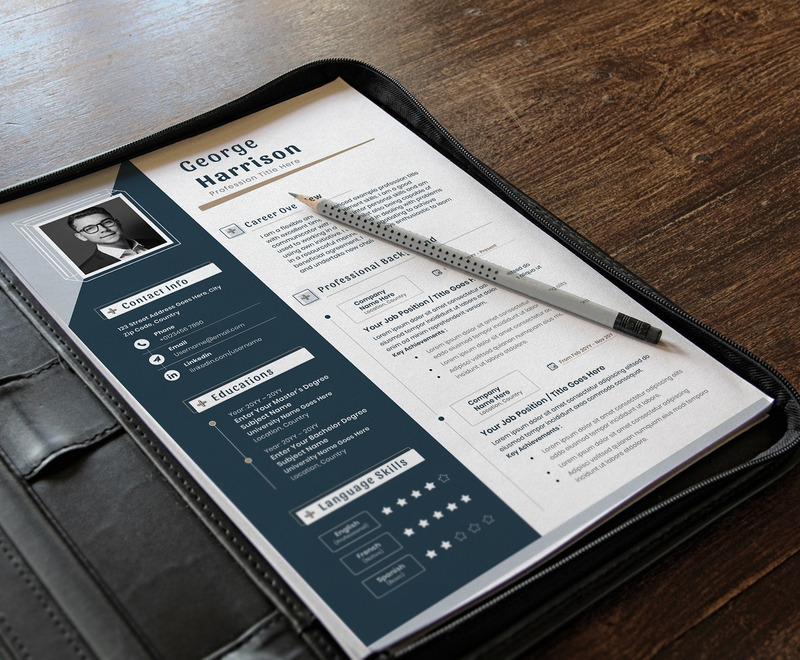 Modello di curriculum modificabile creativo con formato di pagine di MS Word Apple - Caratteristiche Immagine 3