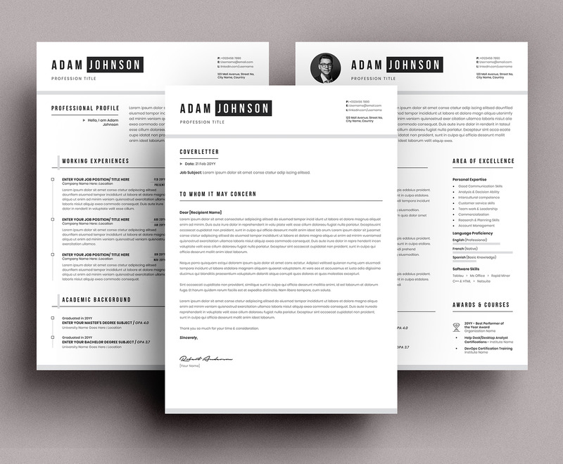 Чистий шаблон резюме з можливістю редагування у форматі MS Word Apple Pages - Features Image 4