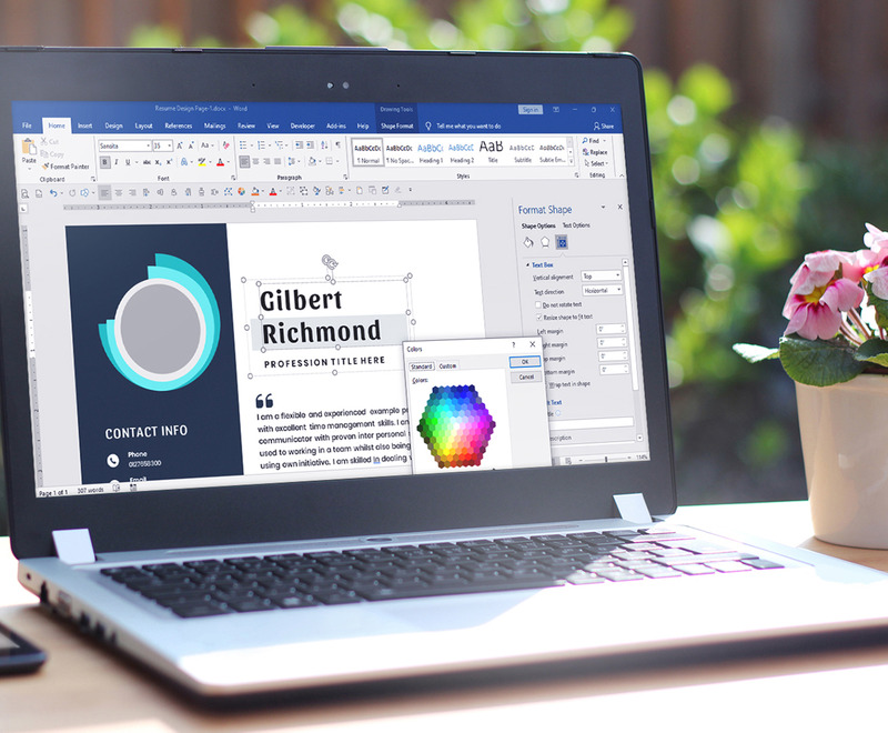 Сучасні та творчі шаблони резюме для редагування з форматом сторінок Apple Word - Features Image 6