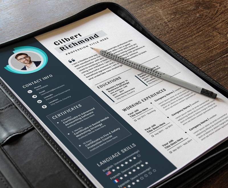 Сучасні та творчі шаблони резюме для редагування з форматом сторінок Apple Word - Features Image 3