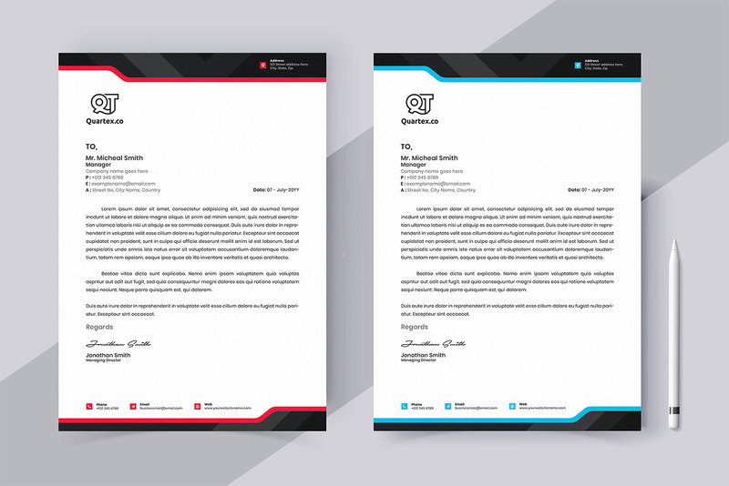 Letterhead Pad Template Word Apple Pages Google Docs Format - Features Image 4