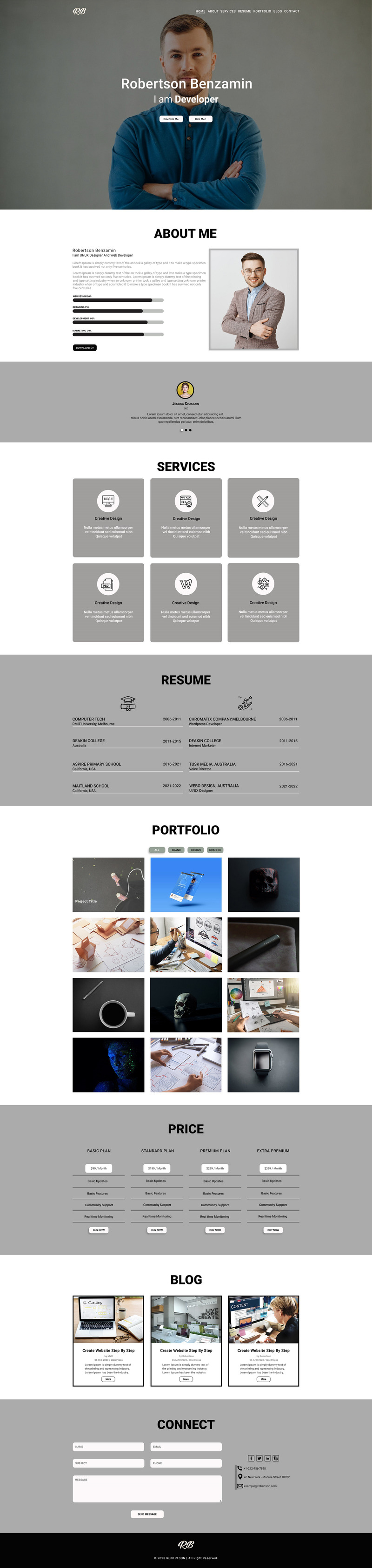 Robertson - One Page Profile PSD Mall - Features Image 1